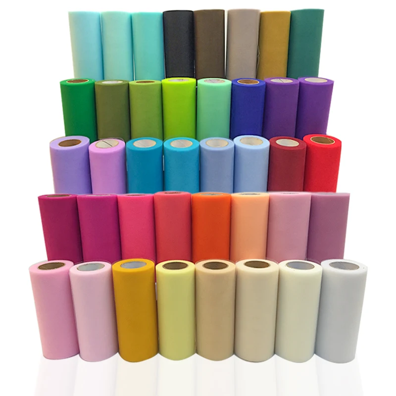 

Tulle Roll 15cm 25yards by IMXTURO for Birthday Wedding Party Decoration and DIY handcraft in A color chart