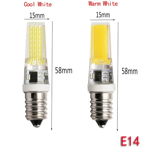G9 E14 미니 LED 램프, 밝기 조절 가능 COB 9W LED 조명, 실리콘 크리스탈 램프, 220V 샹들리에 크리스탈 라이트, 따뜻하고 차가운 흰색 전구 4