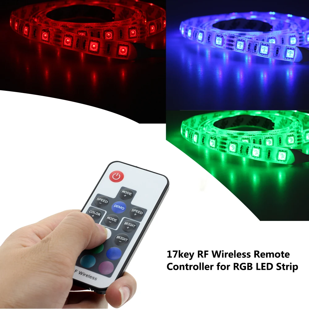 5V USB светодиодный RGB RF пульт дистанционного управления 17Key/мини 3Key набор черный/белый кабель для USB led полосы