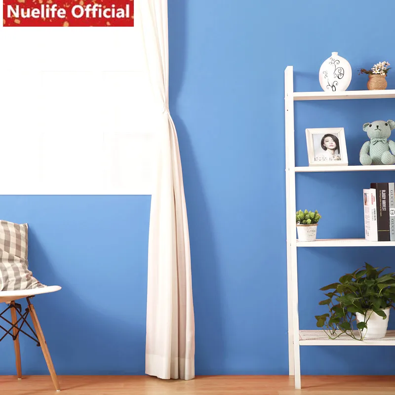 Us 25 72 11 Off Solid Color Sky Blue Wall Stickers Thickening Living Room Bedroom Cabinet Shop Refrigerator Dormitory Self Adhesive Wallpaper In