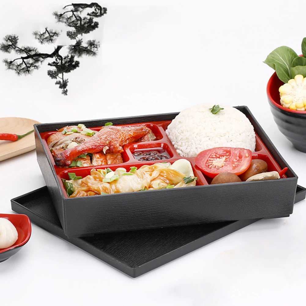 

Bento Box Office ABS School Rice Sushi Catering Portable Lunch Box Picnic Japanese Style Food Containers Durable 5-section Safe