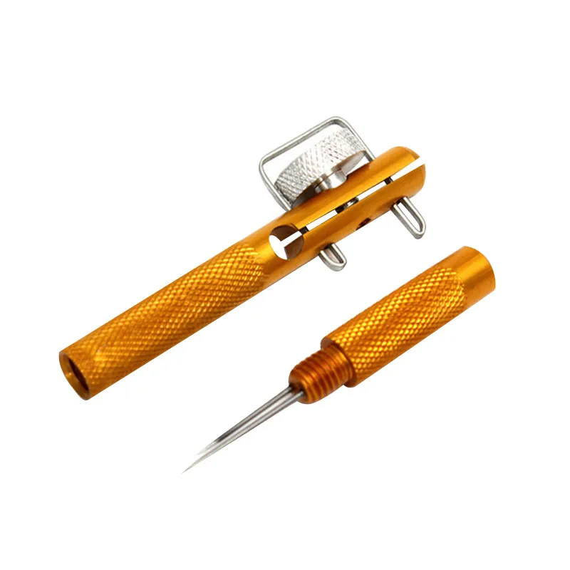 

Metal steel Double-headed Needle Knots Tie Fishing Line Knotter Fishhook Aluminum Alloy Fishing Hook Tier Manual hooking device
