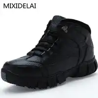 MIXIDELAI Super Warm Winter Men Boots Genuine Leather Boots Men Winter Shoes Men Military Fur Boots For Men Shoes Zapatos Hombre