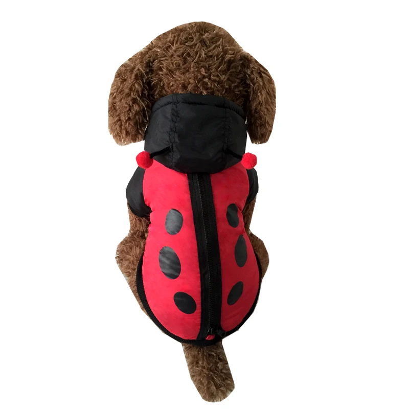 Pet Costumes Dog Jacket Cloth for Dogs Cute Ladybug windbreaker Style Pet Puppy Dog Clothes Teddy Dogs Vip Chihuahua Qiu Dong Outfit