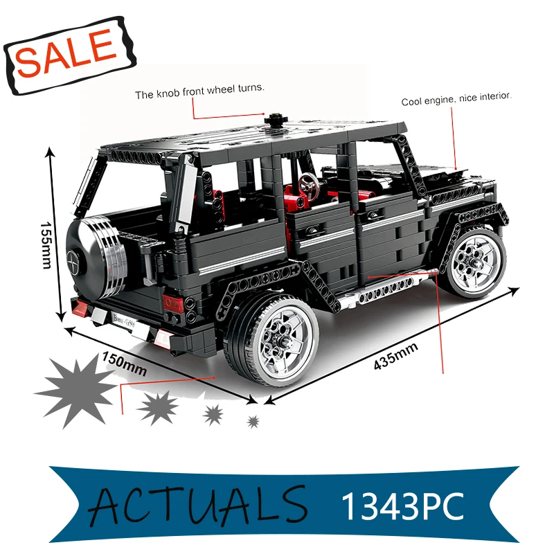 701960 1341 шт Merceding-Benzs G500 классическая модель строительные блоки Technic Auto MOC Car Creator кирпичные игрушки для детей подарок