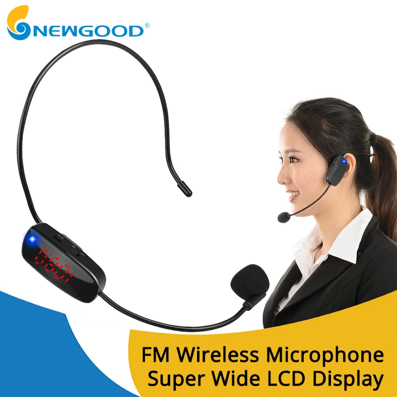 Wireless Microphone Headset MIC Voice Amplifier FM Transmitter 87.5-108MHz & Rechargeable battery For Teaching Tour Guide (8)