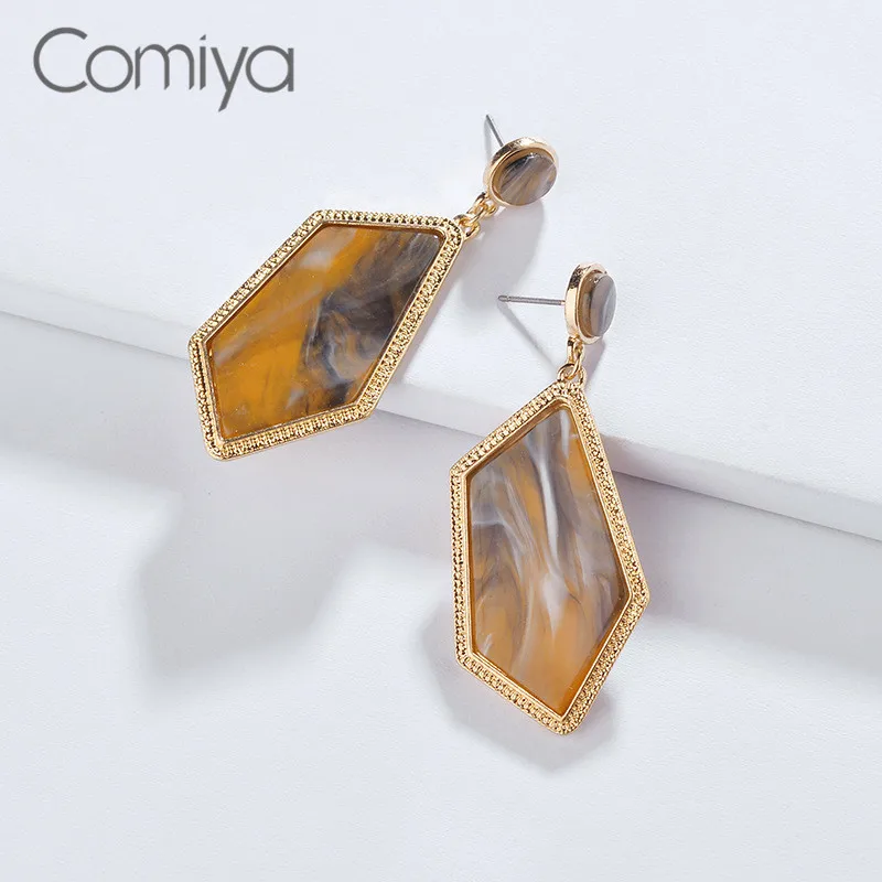 Comiya висячие серьги цинковый сплав золотой цвет Bijuteria Feminina геометрический