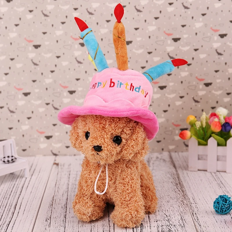 

Cute Adorable Happy Birthday Cake Candle Shape Puppy Cute Hat for Small Dog Cap Pet Products Party Costume Product