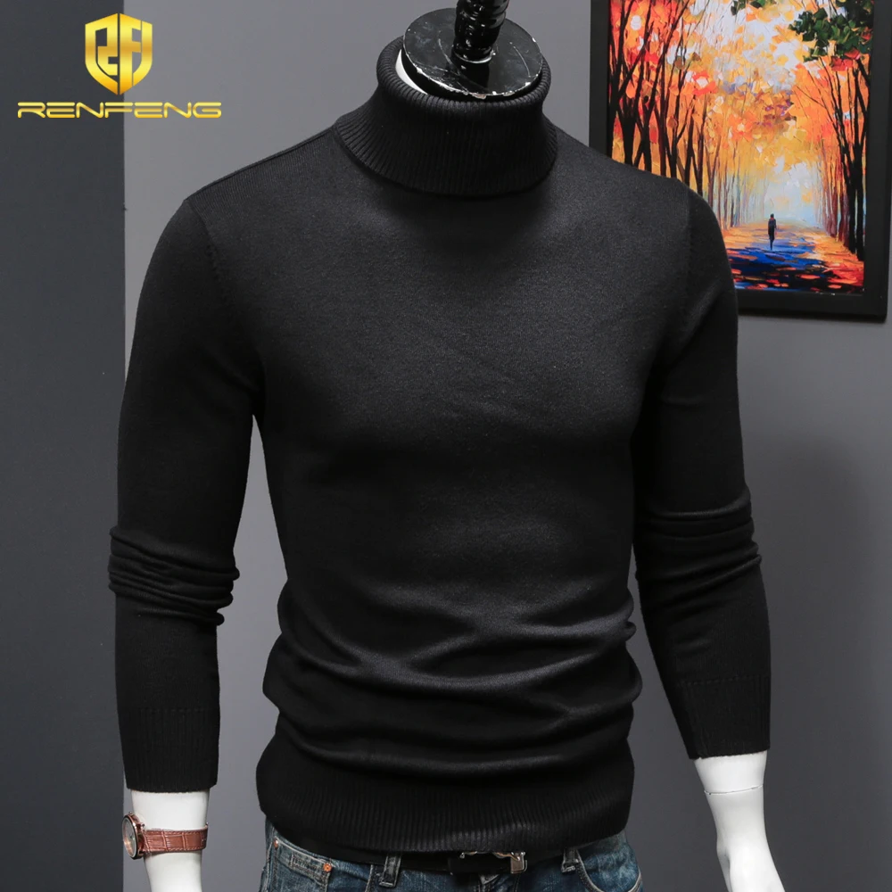 mens wool sweaters 2018 turtleneck men winter shirt christmas sweaters dress man clothes knitwear pullover jumper for male (6)
