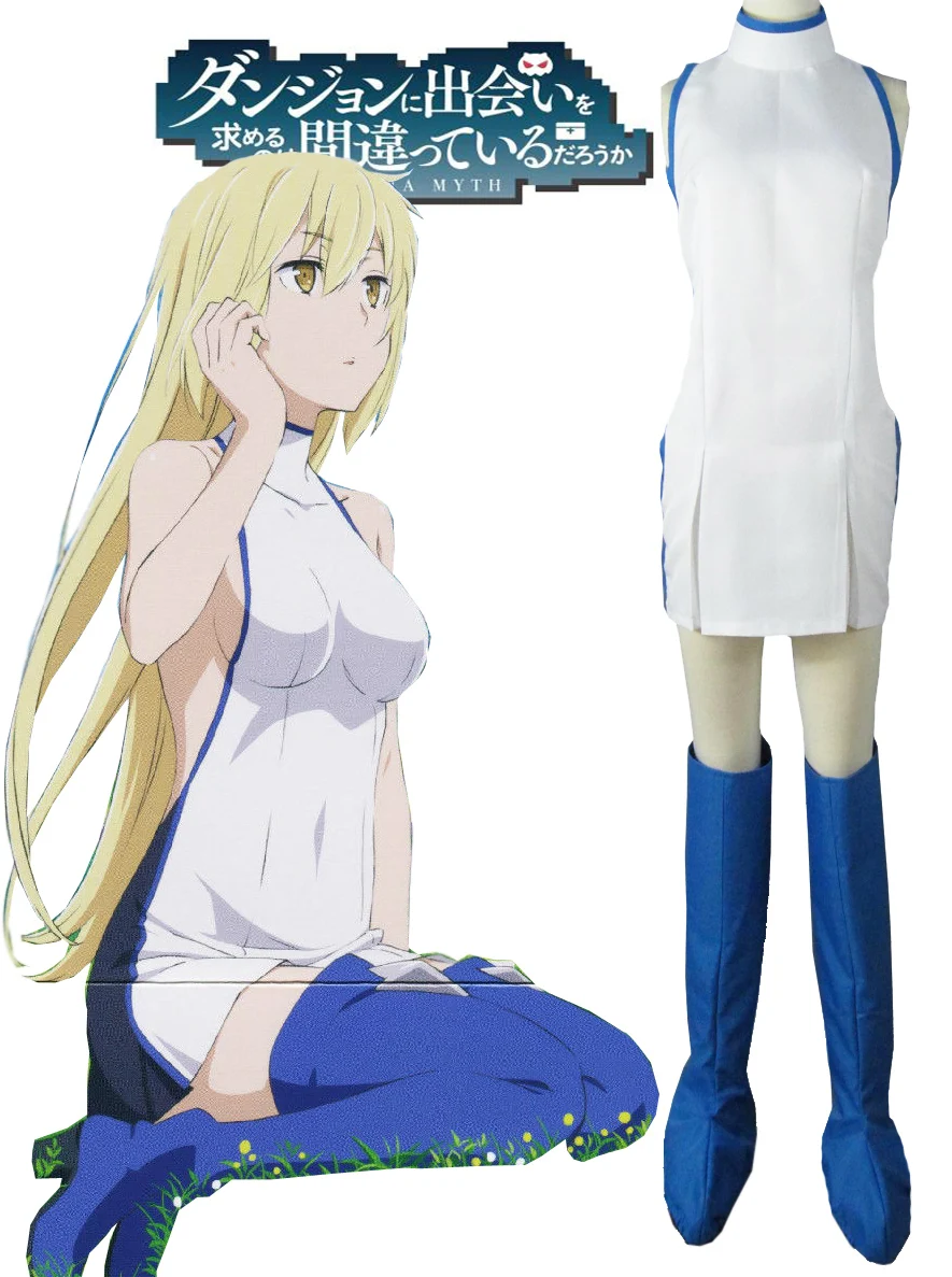 

Danjon ni deai o motomeru no wa machigat Cos Cartoon Anime Aiz Wallenstein Cosplay Halloween Man Female Cosplay Costume