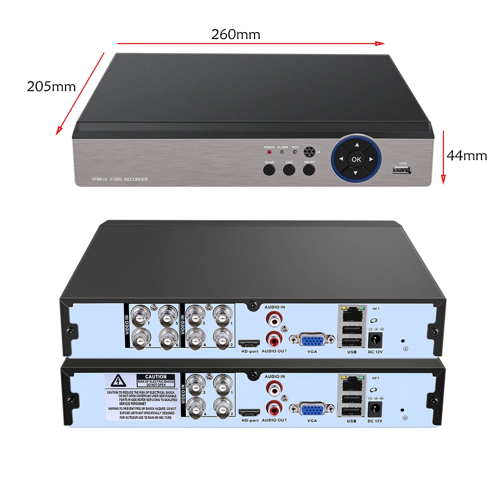 5 в 1 H. 265 5MP AHD DVR NVR XVR CCTV 4Ch 8Ch 1080P 3MP гибридный видеорегистратор камера Onvif RS485 Coxial Control