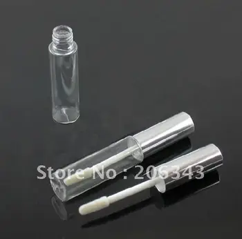 

850pcs 8.5ml transparent lip tube with shiny silver top for lashes / lip gloss / cosmetic packing