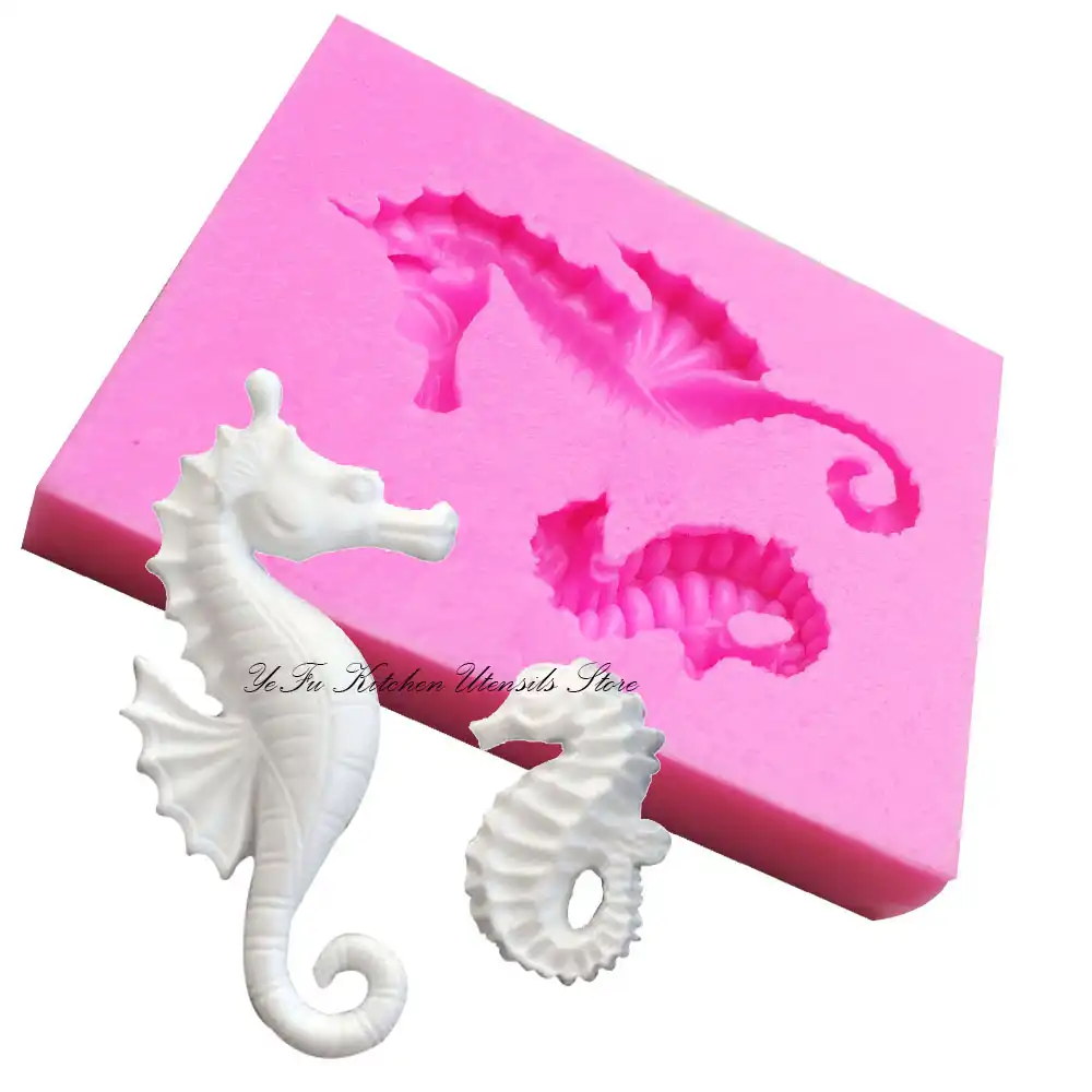 Sea Horse Silicone Fondant Mold Cake Decorating Tools Chocolate Gumpaste Mold ZT