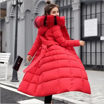 

New For Winter For Women Ladies Loose Cotton Plus Size Hat Long Down Jacket Casual Cotton Parks For Women Long Warm Coat