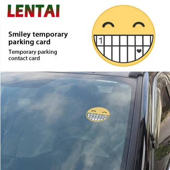 

LENTAI 1PC Car Parking Phone Number Card Smiley Styling Sticker For Kia Rio Ceed Cerato Sorento Mazda CX-7 6 Mini Cooper R56 F56