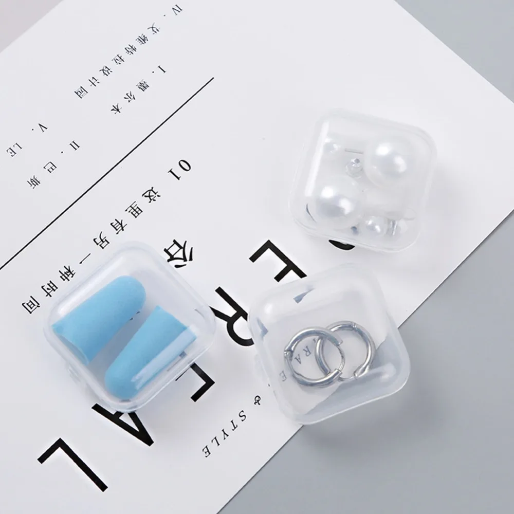 

New Style 10Pcs Make Up Jar Small Box 3.5m*3.5cm Plastic Mini Clear Sample Bottle Sealing Up Pot Face Cream Jewelry Container