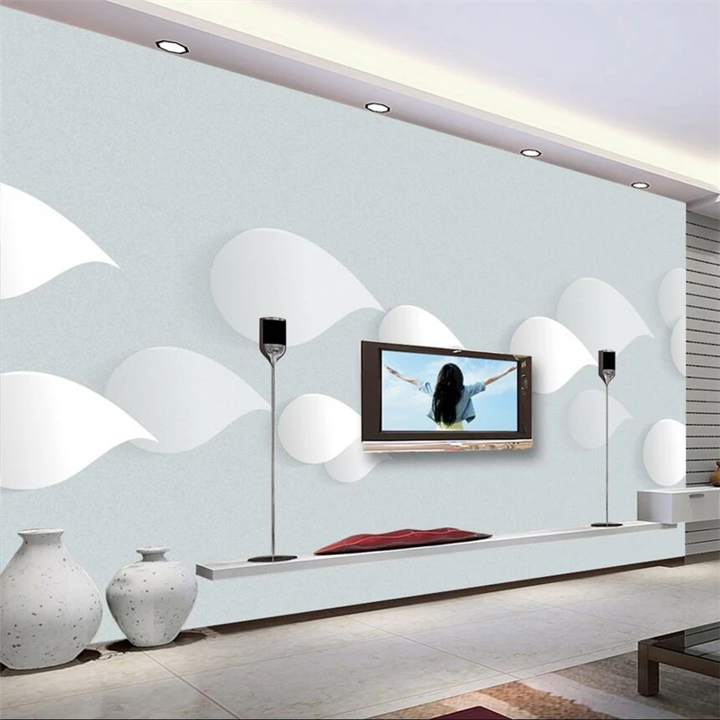 

Custom 3d Wall Paper Minimalist Geometric 3d Embossed Wallpaper Modern Embossed Non-Woven TV Background Restaurant Study Bedroom