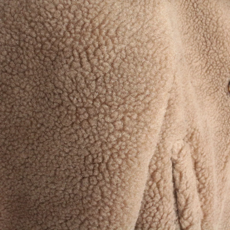 110 см Искусственный мех толстое теплое курчавое плюшевое пальто новая коллекция зимняя женская одежда негабаритных размеров с подкладкой бурелом коричневого цвета