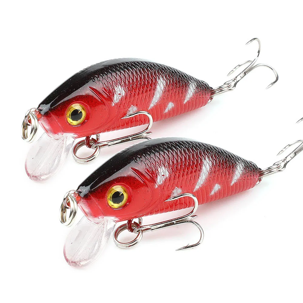 DONQL 2pcs/lot Minnow Fishing Lure 4.4cm 3.6g Wobblers Crankbait Artificial Hard Baits Topwater Floating Fishing Tackle - Цвет: Model 7