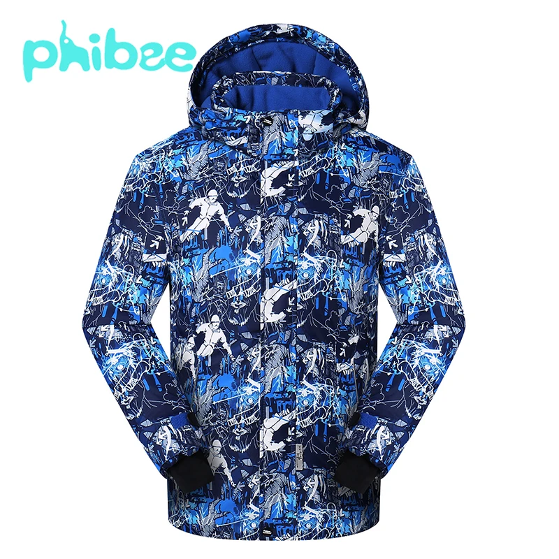 

Phibee Winter Boy Ski Jacket Snowboard Jackets Outdoor Waterproof Windproof Warm Breathable Kids Coat