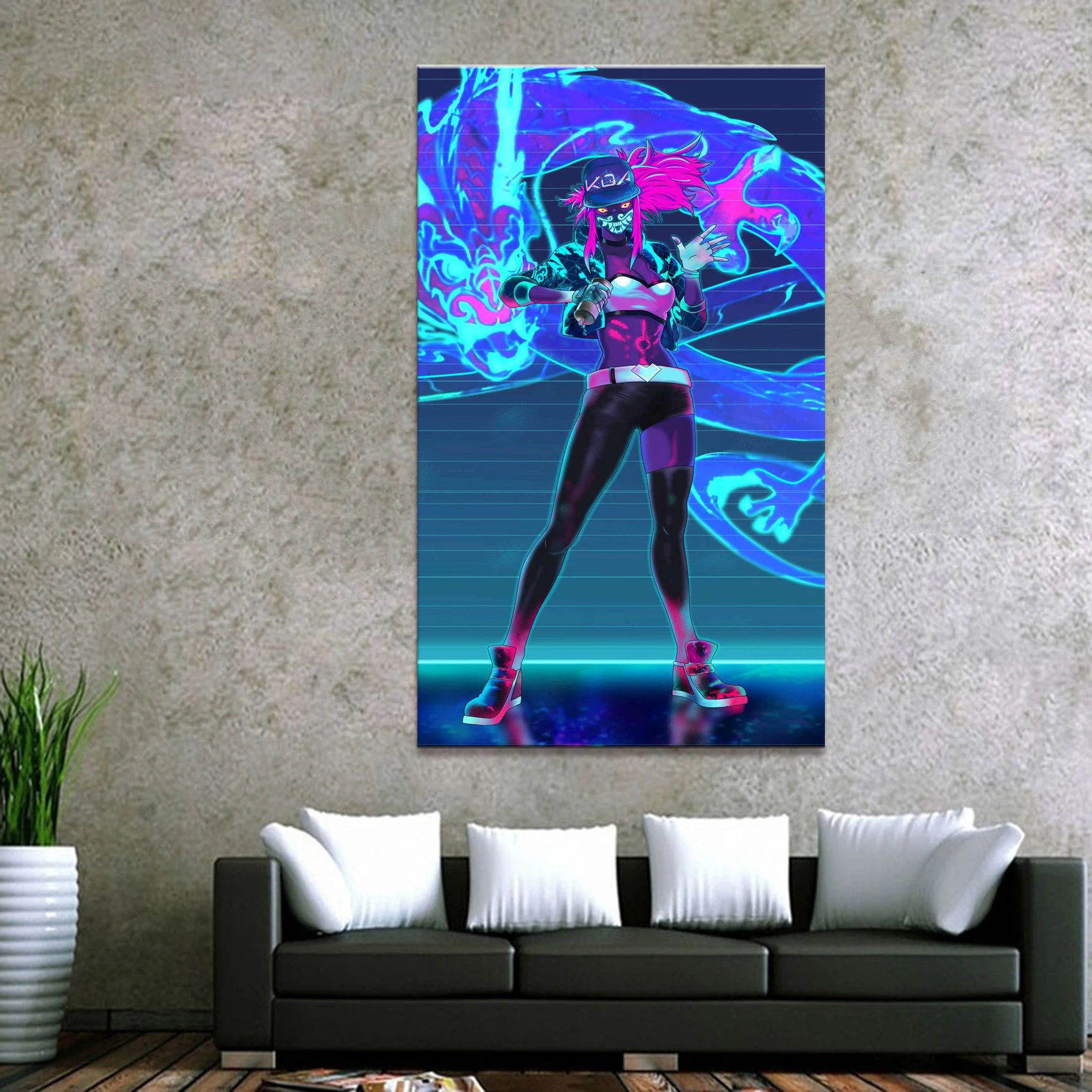 

Home Decor Modular Canvas Picture 1 Piece Akali K/DA League of Legends LOL Game Painting Poster Wall For Home Canvas Wholesale