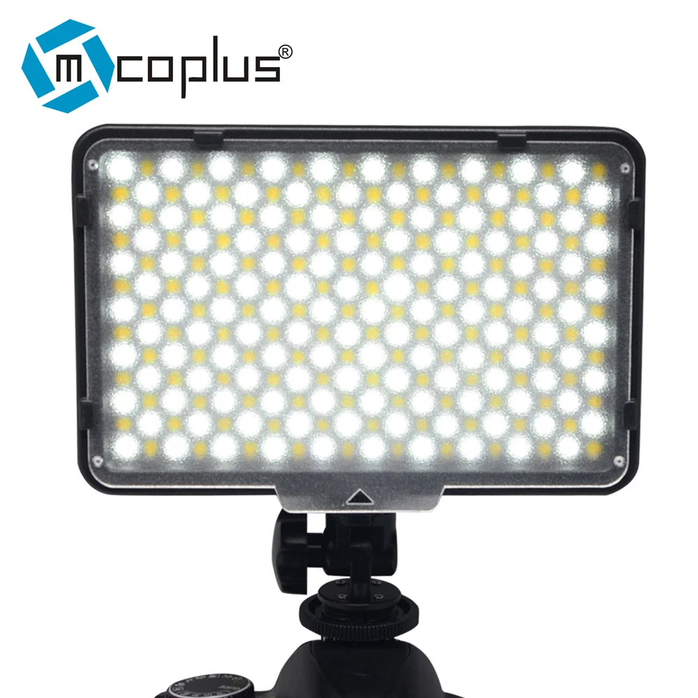 캠코더 및 디지털 SLR 카메라 용 Mcoplus MCO-322B LED 비디오 라이트 2 색 온도 조절 장치 3200K-7500K