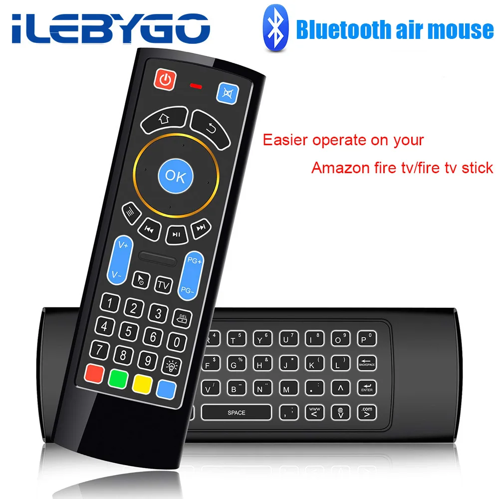 Bluetooth mi ni Беспроводная клавиатура Пульт дистанционного управления IR Air mouse для Amazon