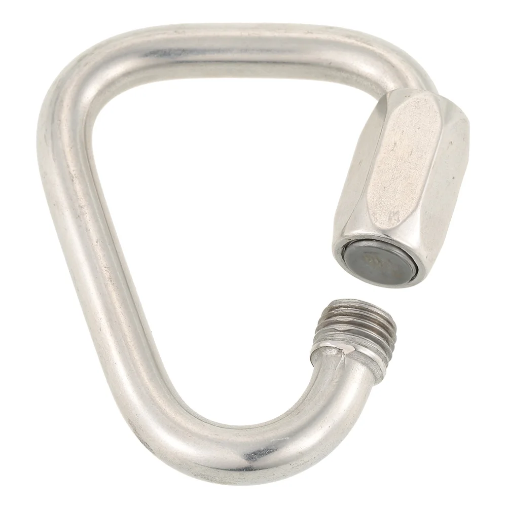 Details about   2pcs Stainless Steel Triangle Carabiner Quick Link Clips for Outdoor Backpack 