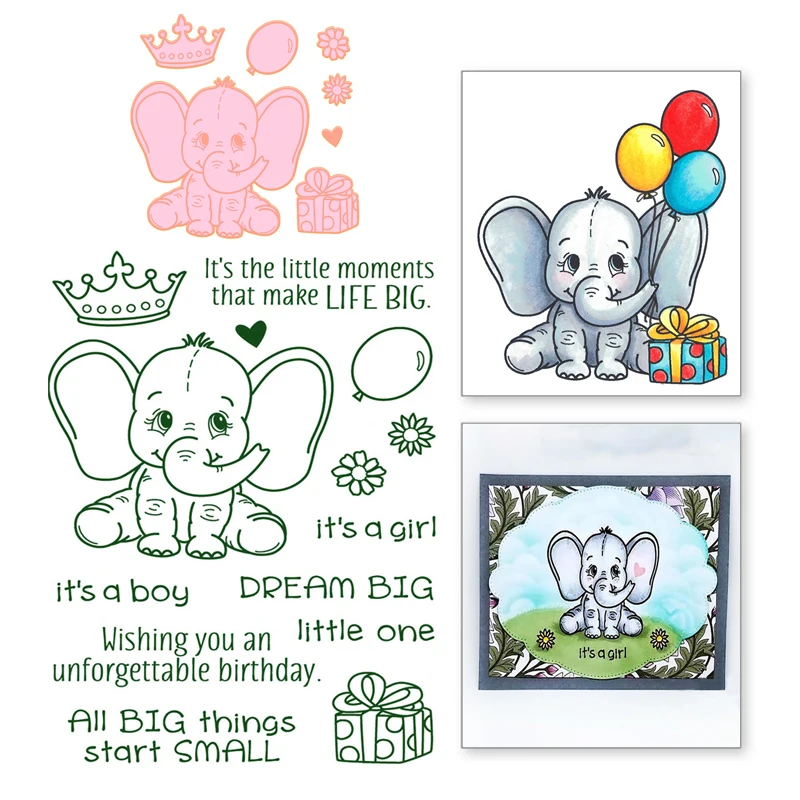 

Naifumodo Cute Elephant Metal Cutting Dies Animal Balloon Scrapbooking 2019 New Crafts Making Album Card Decorative DIY Stencils