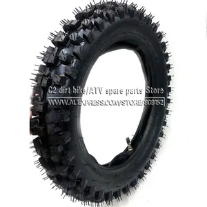 Off Road Tire 80/100-12 With Inner Tube 3.00-12 For Dirt Pit Bike Motocross Off Road Motorcycle 12 Inch Rear Wheel