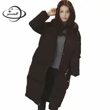 Yauamdb/женские парки Осень-весна размеры S-2XL женский с капюшоном хлопок Куртки Женская однотонная куртка на молнии свободные теплая одежда Y75