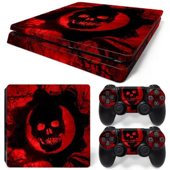 

Free Drop Shipping for Vinyl Cover Decal PS4 Slim Skin Sticker for Sony PlayStation 4 Slim Console & 2 Controllers Skins Sticker