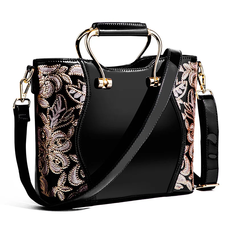 Ainvoev, новая мода, роскошные брендовые сумки из искусственной кожи, Сумка с блестками, Женская Блестящая сумка с вышивкой, дизайнерские сумки на плечо