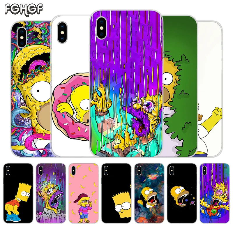 

Homer J.Simpson Fundas Silicone Phone Back Case For Apple iPhone 11 Pro 6 6S 7 8 Plus X 10 XS MAX XR 5 5S SE Heart Cover Capa