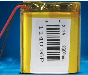 

Free shipping 3.7V 114046 2600mAh polymer lithium battery li-ion rechargeable battery Rechargeable batteries
