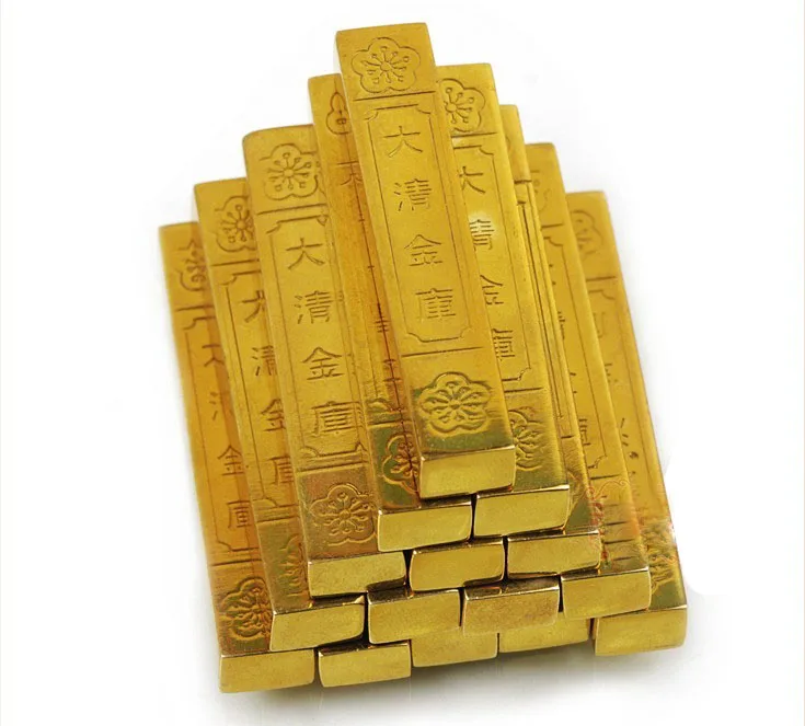 A solid copper gold bullion vault in BRIC decoration Feng Shui lucky