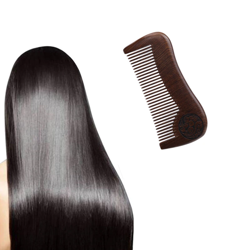

Comb Wooden Pocket Natural Brown Sandalwood Super Narrow Tooth Combs Wooden Not Static Beard Comb Hairstyle