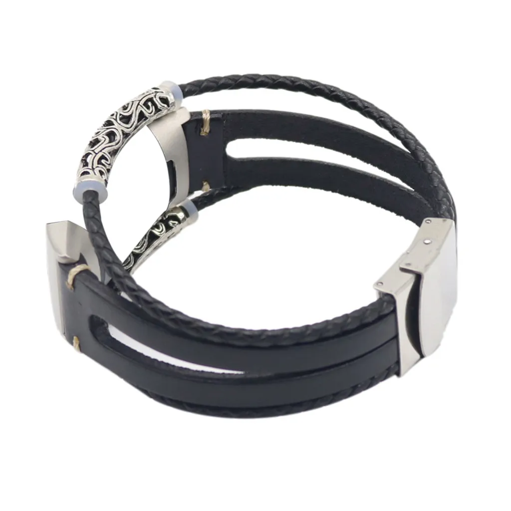 

SmartWatch Smart Watch Strap Smartband mi band Replacement Leather Wristband Band Straps Bracelet For Fitbit Charge 3 Wristband