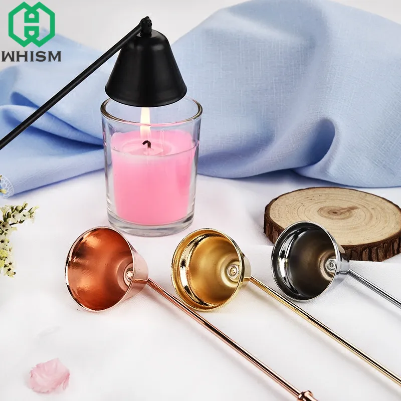 WHISM Metal Plated Candle Flame Snuffer Stainless Steel Candle