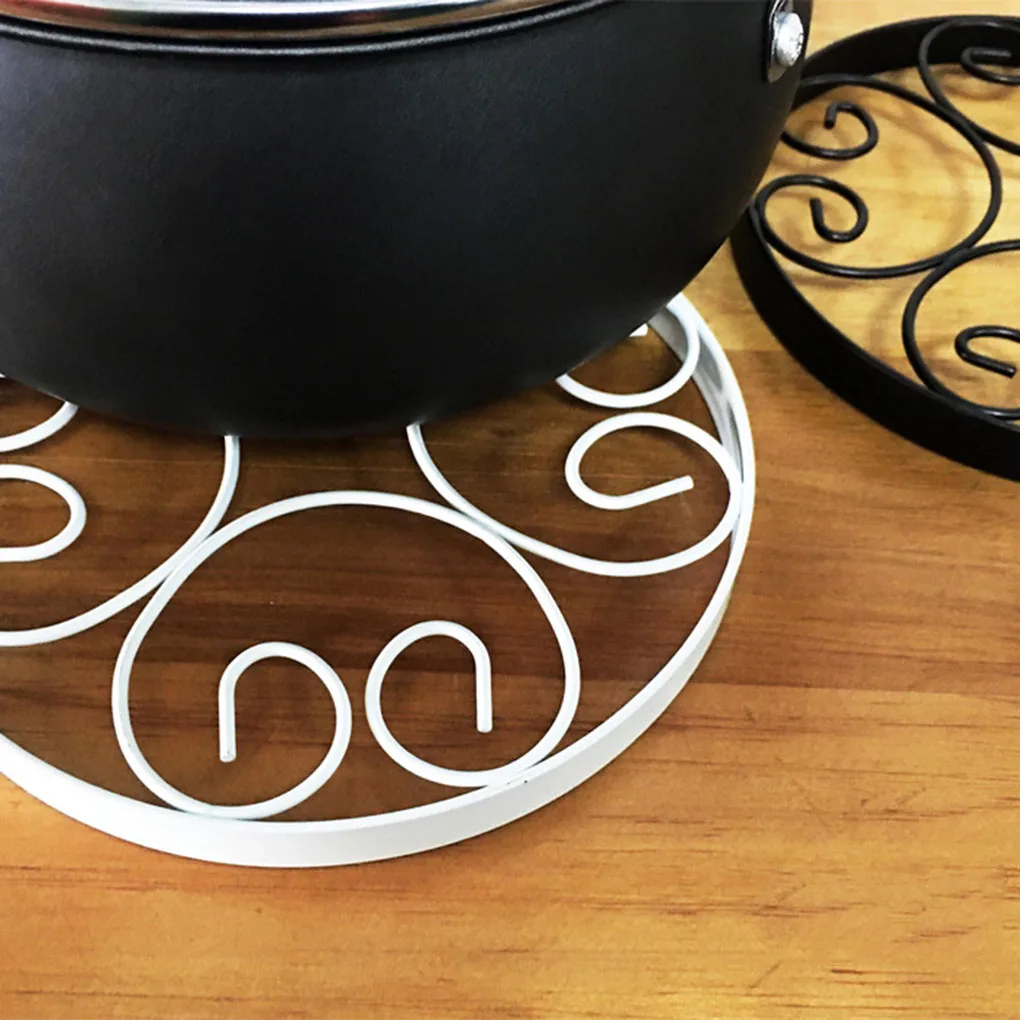 Кованого железа Trivet теплоизоляционный коврик современный обеденный стол колодки кухонный декор для хранения