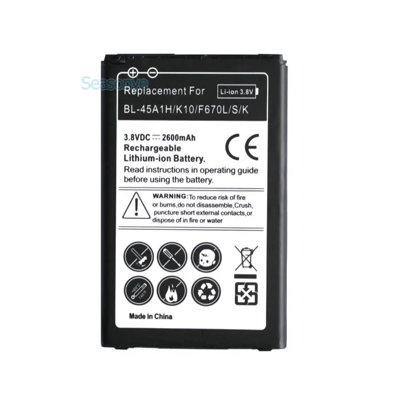 Seasonye 2600mAh BL 45A1H / BL45A1H запасная батарея для LG K10 F670L F670K F670S F670 K420N LTE Q10 K420 + код