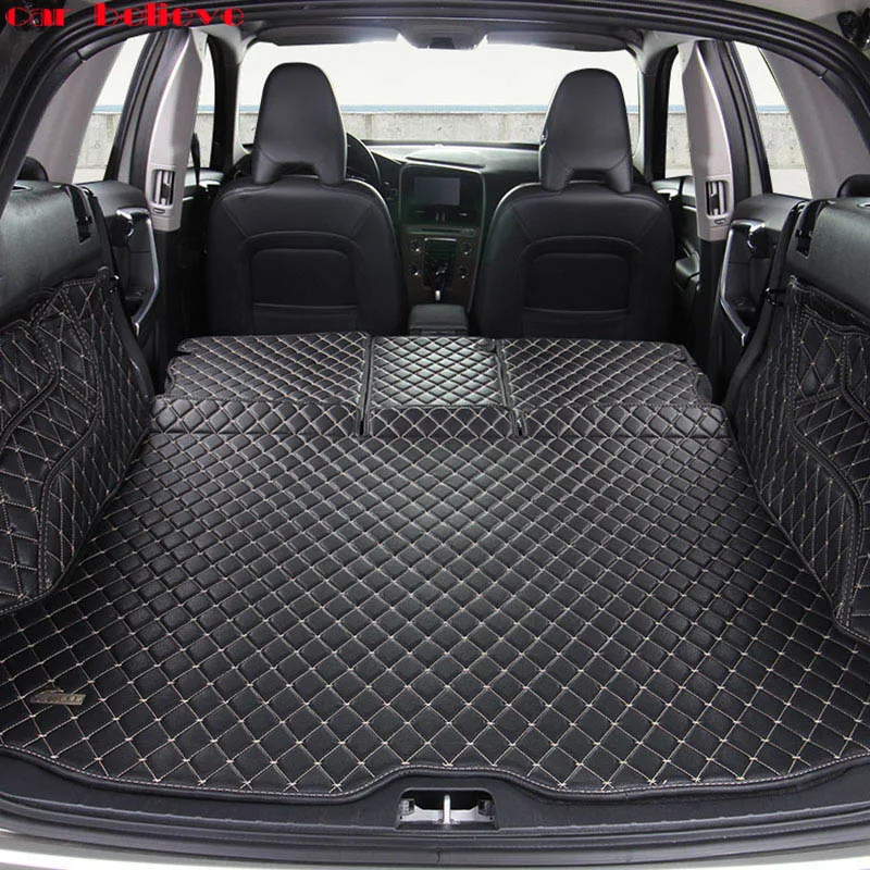 

Car Believe Custom car trunk mat For Volvo xc60 S60 Cargo Liner Interior Accessories Carpet car styling Foot Trunk mat