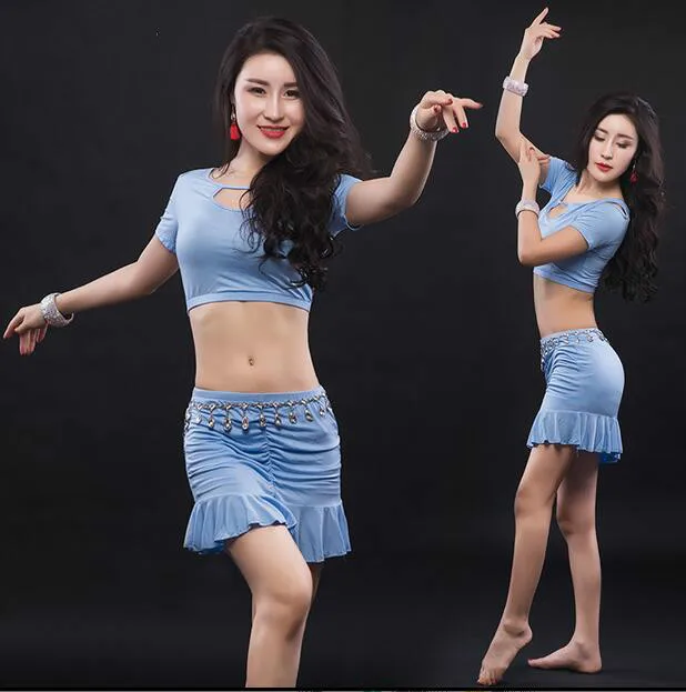 Sexy font b Women b font Soft Belly Dance Costume Oriental Dancing Training Clothing Top font