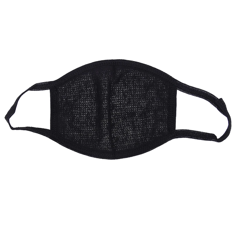 1 шт. черная хлопковая противопылевая маска унисекс для спорта на открытом воздухе, велоспорта, ветрозащитная теплая маска для лица и рта