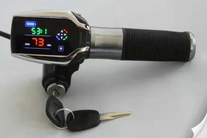 Discount twist throttle with lock/key&24v36v48v60v72v LCD display+battery indicator electric bike accessory MTB tricycle scooter parts 0 Discount twist throttle with lock/key&24v36v48v60v72v LCD display+battery indicator electric bike accessory MTB tricycle scooter parts 0