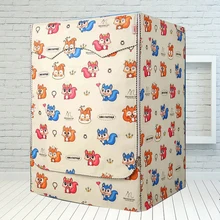 Водонепроницаемый чехол для стиральной машины с рисунком белки, роликовый чехол для стиральной машины, пылезащитный чехол для защиты от солнца с открывающимся передним отверстием