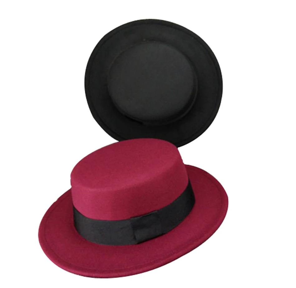 Войлочные фетровые шляпы с широкими полями, Женская осенне-зимняя шапка, женская шапка из искусственной шерсти, мужская шляпа, мужская шляпа, мужская шапка, Sombrero Mujer