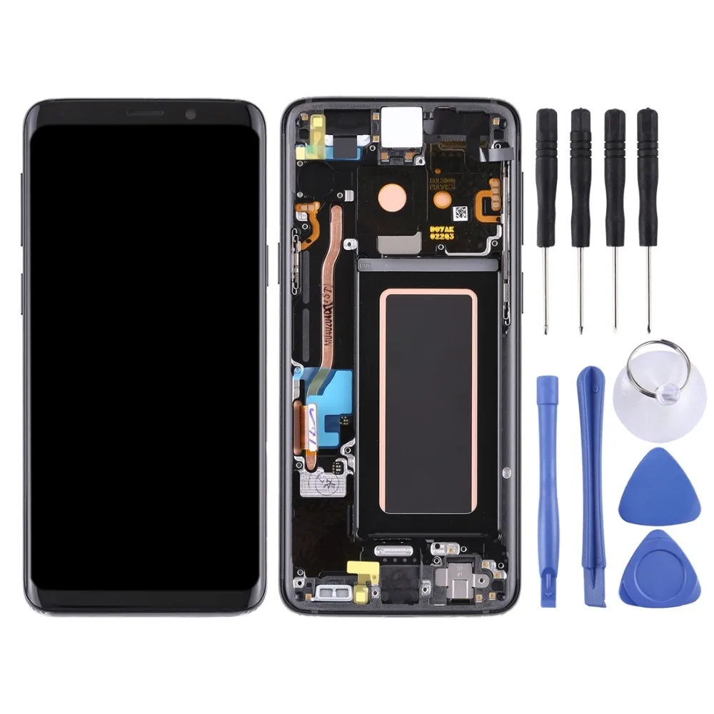 

LCD Screen and Digitizer Full Assembly with Frame for Galaxy S9