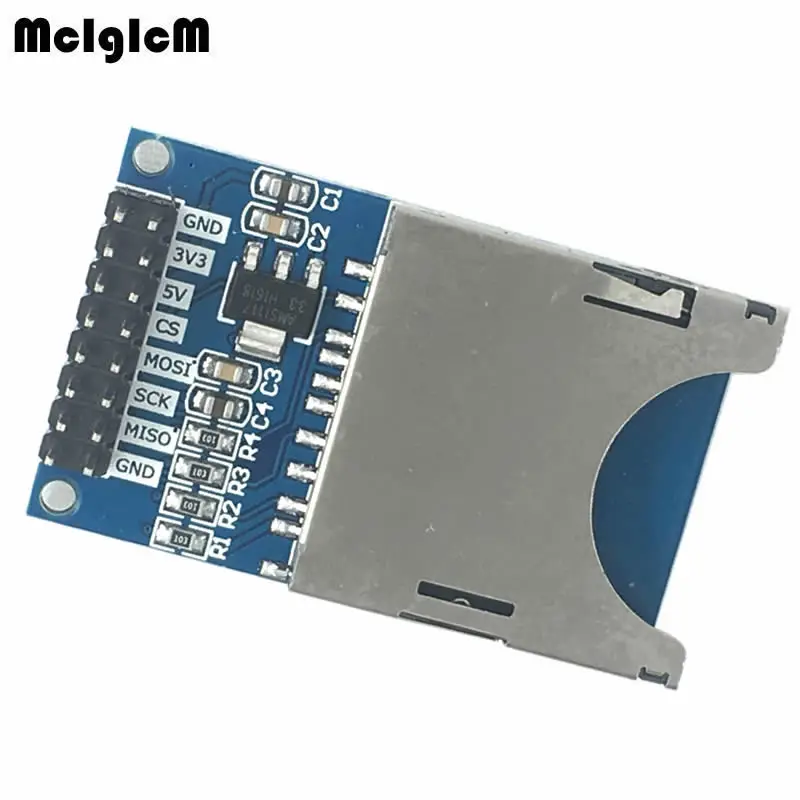 

MCIGICM 100pcs Reading and writing module SD Card Module Slot Socket Reader ARM MCU