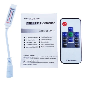 

RGB controller RF wireless remote DC5-24V 10Key all in stock mini controller dimmer for led strip 5050 3528 3014 fast ship TW